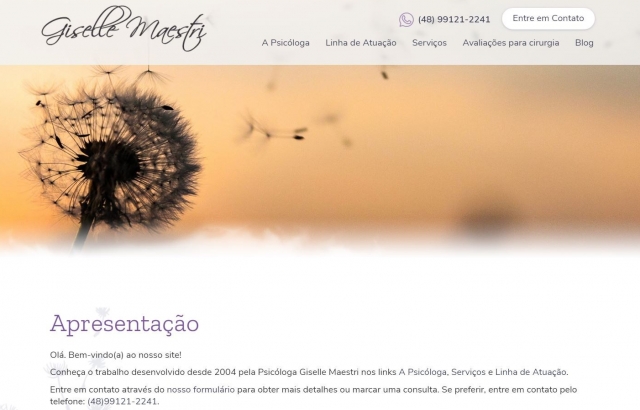 Novo site da Psicloga Giselle Maestri criado pela EquipeDigital.com